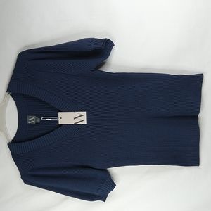 Grey Pullover V-Neck Sweater Size: 0X